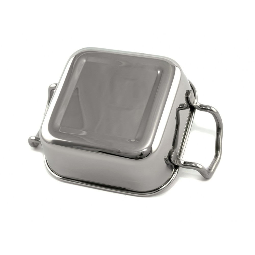 Форма квадратная с ручками из нержавеющей стали 11,5x11,5 см.