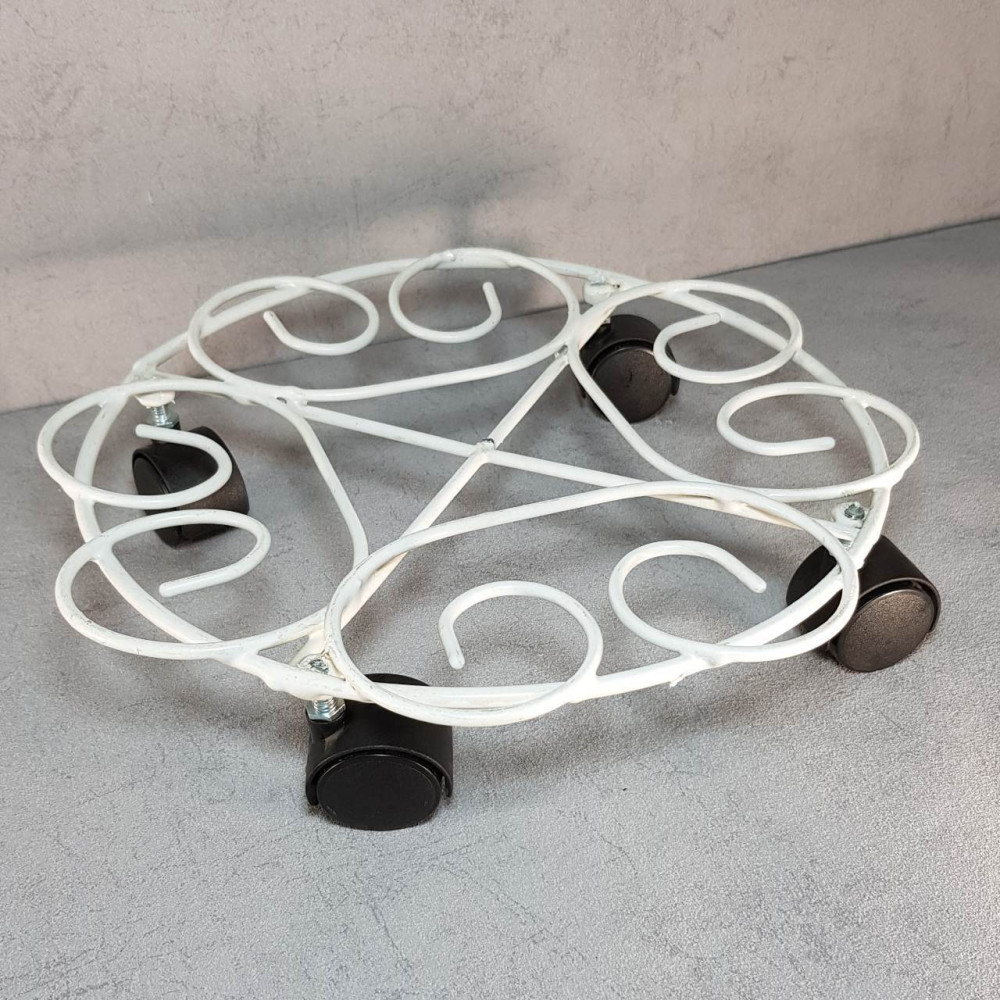 Підставка під квіти DecorArt "Ролік 30" 4x30 см білий