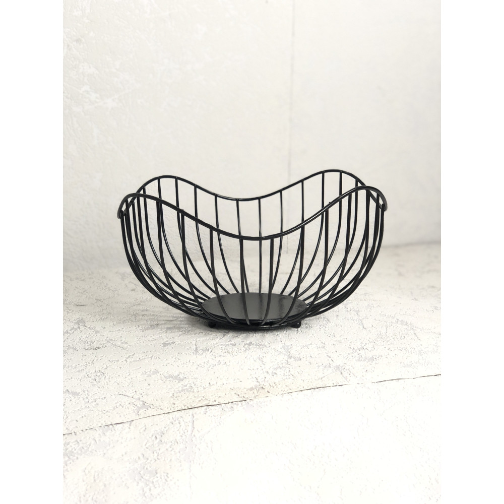 Фруктовница DecorArt "Волна" 22x11 см черный
