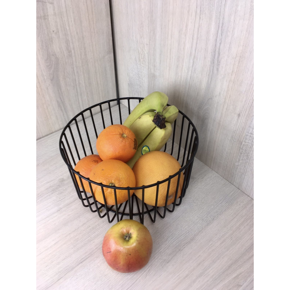 Фруктовница DecorArt "Круг" 23x14 см черный