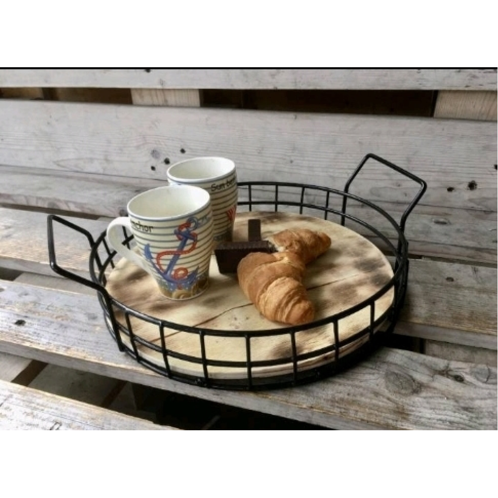 Піднос круглий одинарний DecorArt 350х350х65 мм