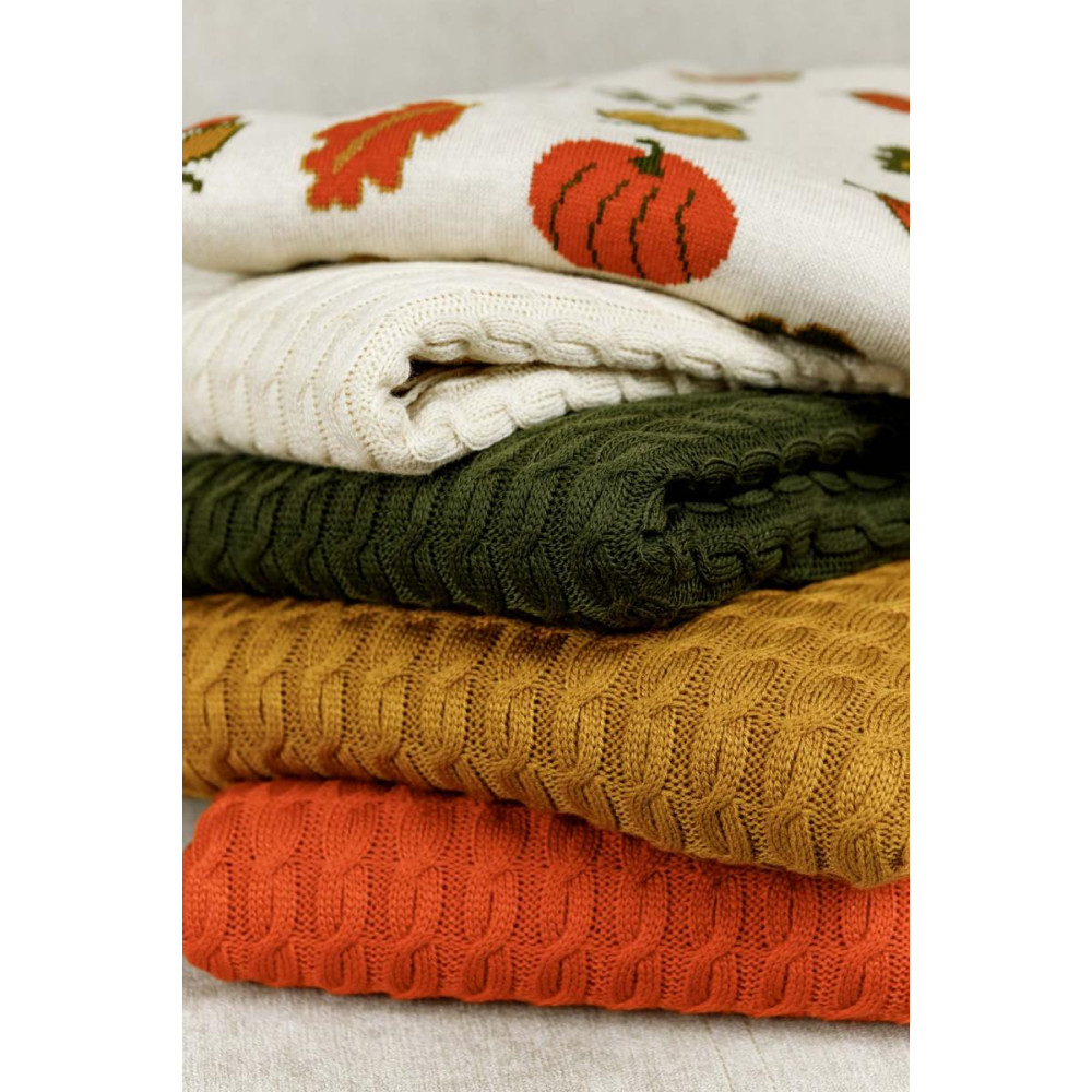 Плед Happy Fall Kosa Оливковый ТМ ПРОВАНС
