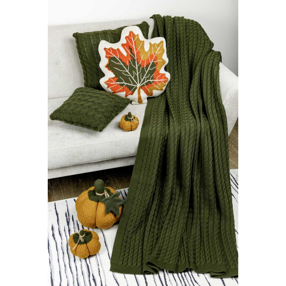 Плед Happy Fall Kosa Оливковый ТМ ПРОВАНС