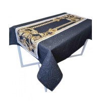 Гобеленовая скатерть на стол Baroque Black ТМ ПРОВАНС