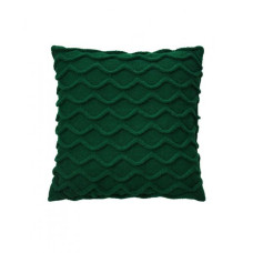 Декоративная вязаная подушка Волны зеленая ТМ ПРОВАНС