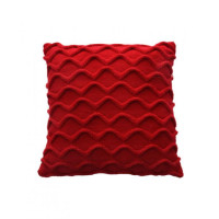 Декоративна подушка в'язана Хвилі червона ТМ ПРОВАНС