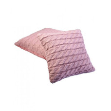 Декоративная вязаная подушка Косы розовая ТМ ПРОВАНС