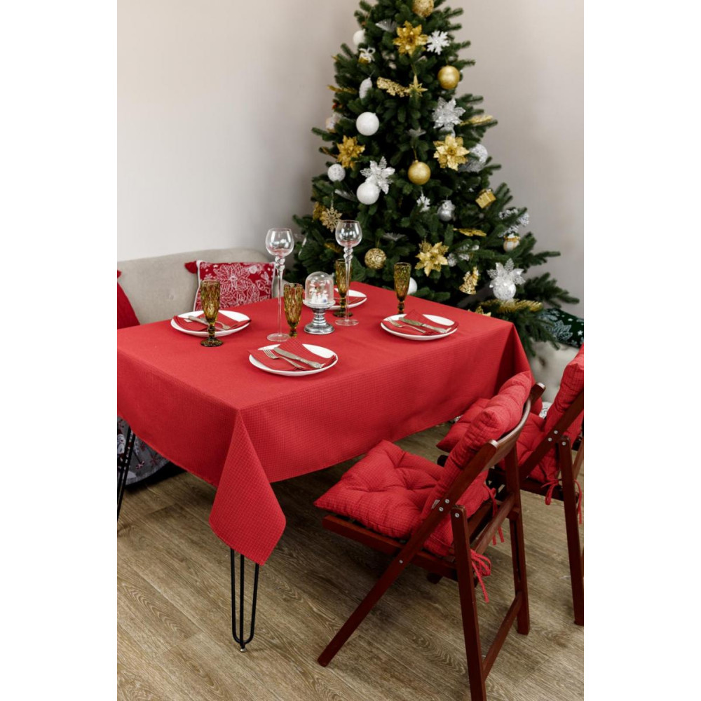 Скатерть Merry Christmas красная ТМ ПРОВАНС