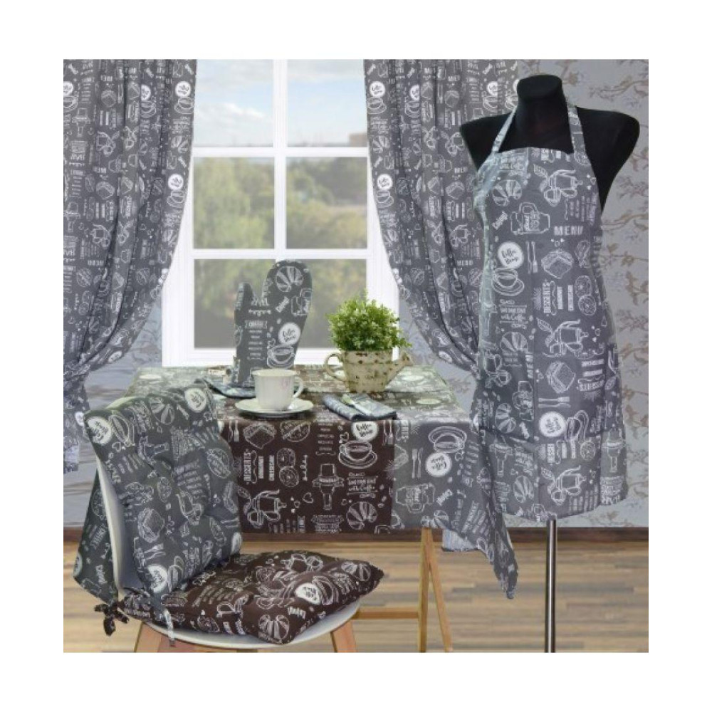 Скатерть на стол Breakfast grey ТМ ПРОВАНС