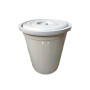 Бак для сміття пластиковий з кришкою 4103 Сміттєвий бак контейнер вуличний для дачі D 49 cm H 56 cm 70 літрів