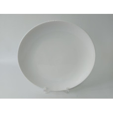 Блюдо круглое керамическое белое большое сервировочное D 41,5 cm H 4,5 cm ВТОРОЙ СОРТ