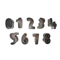 Форма для випікання печива каттер Вирубка металева Цифри в наборі 9 штук L 3,5 cm