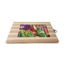 Бамбукова обробна кухонна дошка для нарізки овочів та продуктів прямокутна маленька Бамбук 22*32 cm