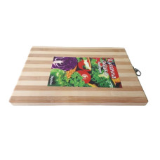 Бамбукова обробна кухонна дошка для нарізки овочів та продуктів прямокутна Бамбук 26*36 cm