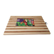 Бамбуковая разделочная кухонная доска для нарезки овощей и продуктов прямоугольная большая Бамбук 32 * 45 cm