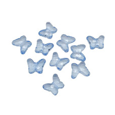 Декоративні намистини кристали для рукоділля Метелики блакитні 2,5*2,5 cm 200 штук в упаковці