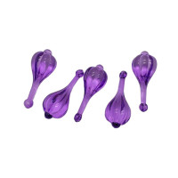Декоративные бусины кристаллы для рукоделия и декора Капля фиолетовые L 7 cm 28 штук в упаковке