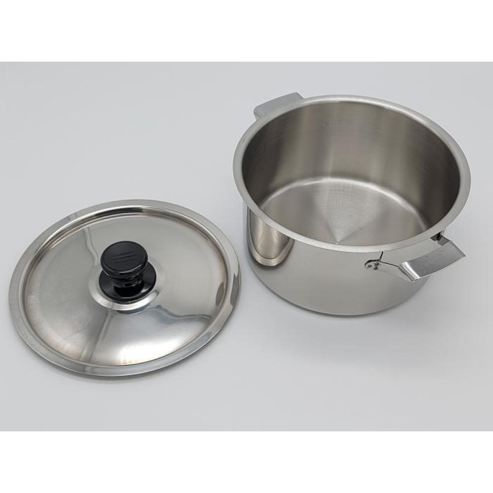 Каструля маленька з нержавіючої сталі з кришкою 3 літри D 20 cm H 11 cm
