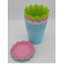 Кашпо для квітів пластикове Elif plastik Горщик квітковий пластмасовий Горщик-кашпо із пластику D 19 H 25 cm