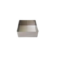 Форма для салатів та гарнірів нержавіюча сталь квадратна Форма для складання гарніру металева 10*10 cm H 4 cm.