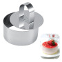 Форма для формування салатів гарнірів та десертів нержавіюча сталь з виштовхувачем Круг D 8 cm H 4 cm