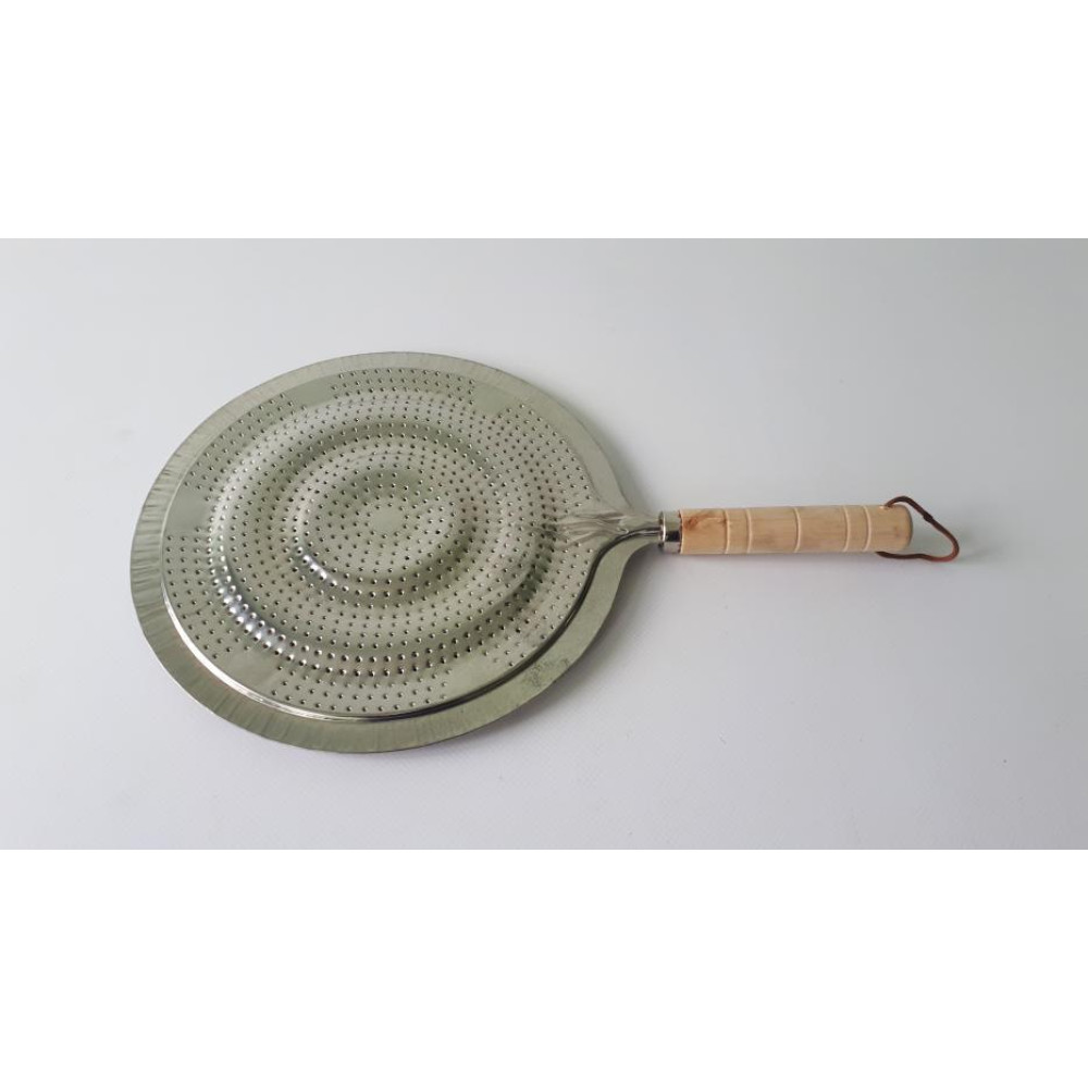 Розсікач полум'я вогню для газової плити металевий з ручкою D 21 cm L 31,5 cm