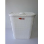 Кошик бак з кришкою для брудної білизни великий пластиковий 4620 Senyayla Plastik 46*33 cm H 52 cm 55 літрів