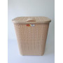 Кошик бак з кришкою для брудної білизни великий пластиковий 4620 Senyayla Plastik 46*33 cm H 52 cm 55 літрів