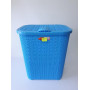 Кошик бак з кришкою для брудної білизни великий пластиковий 4620 Senyayla Plastik 46*33 cm H 52 cm 55 літрів