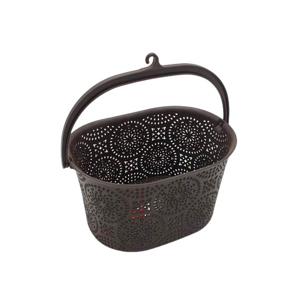 Кошик відро для прищіпок пластиковий Кошик Senyayla Plastik 2152 Ажур 22*17 cm H 13 cm