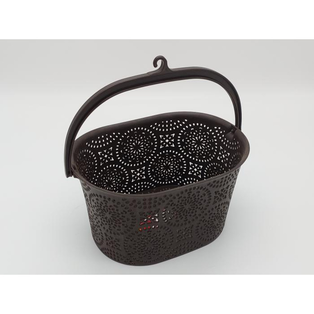 Кошик відро для прищіпок пластиковий Кошик Senyayla Plastik 2152 Ажур 22*17 cm H 13 cm
