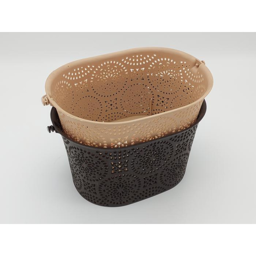 Кошик відро для прищіпок пластиковий Кошик Senyayla Plastik 2152 Ажур 22*17 cm H 13 cm