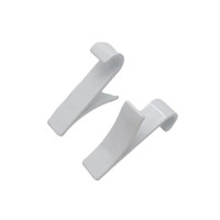 Крючок держатель навесной на трубу для полотенец в ванную комнату пластиковый Галка набор 2 штуки L 10 cm