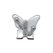 Гачок тримач для рушників у ванну кімнату настінний подвійний з нержавіючої сталі Метелик 7*7 cm