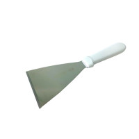 Лопатка кухонна шпатель із нержавіючої сталі Лопатка кулінарна з пластиковою білою ручкою 13,5*10cm L 26.5cm