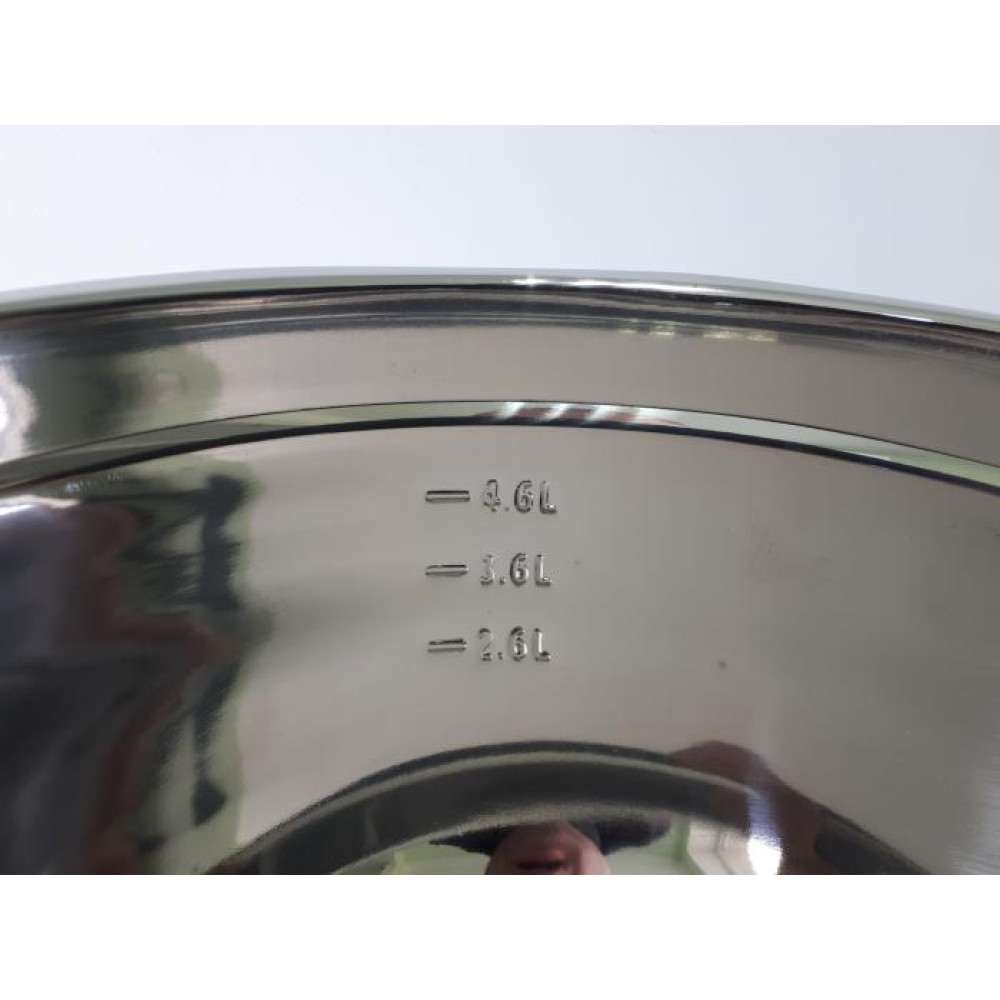 Миска кухонная для миксера из нержавеющей стали глубокая матовая D 30 cm H 16 cm 7,1 л Нержавейка высший сорт