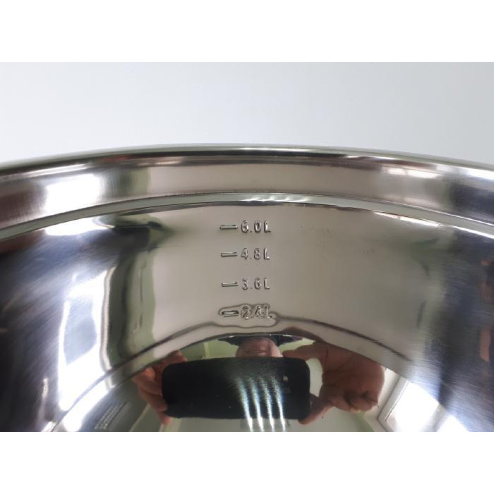 Миска кухонна для міксера з нержавіючої сталі глибока матова D 32 cm H 16 cm 8,3 л Нержавіюча сталь