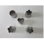 Набір кондитерських насадок для канапе з нержавіючої сталі 5 штук D 2,2 cm H 2,5 cm