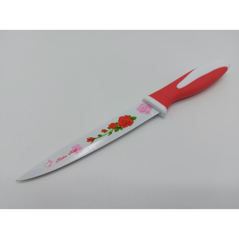 Ніж кухонний універсальний у чохлі кольоровий "Роза" L 24 cm лезо 12,5 cm