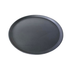 Піднос антисліп прогумований круглий для бару Рознос для офіціанта пластиковий D 46/42 cm H 2,2 cm