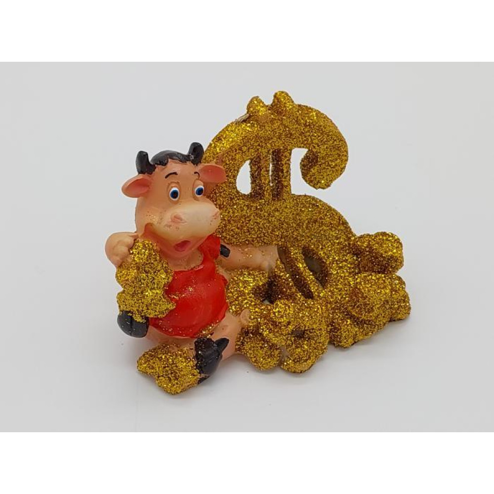 Статуэтка фигурка новогодняя символ года Бык декоративная 9*6 cm H 6,5 cm
