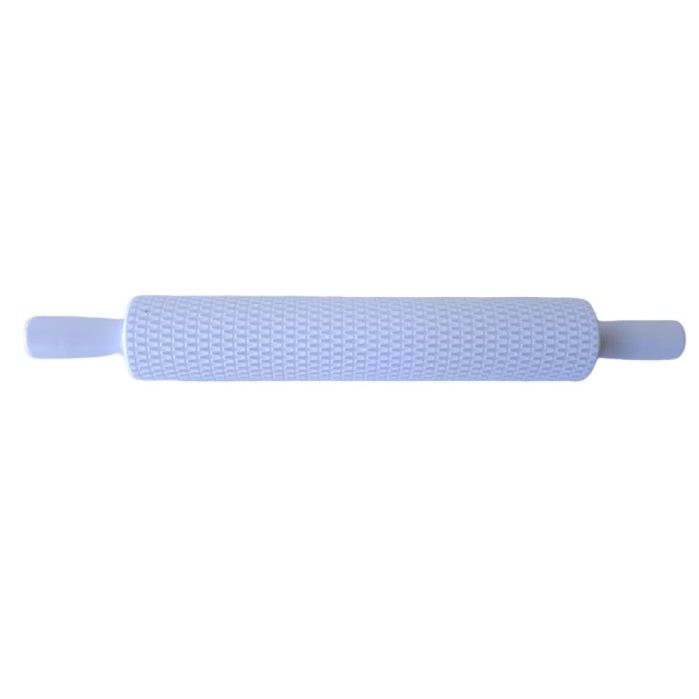 Скалка кондитерська текстурна з візерунком пластикова для мастики L 36/25 cm D 5 cm