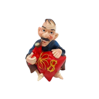 Скарбничка статуетка Козак з мішком Декоративна фігурка H 12,5 cm