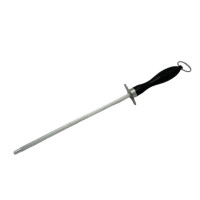 Мусат точила професійна металева для заточування ножів Ножеточка ручна для ножа L 28 cm робоча 19 cm