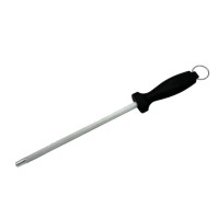 Мусат точила професійна металева для заточування ножів Ножеточка ручна для ножа L 29 cm робоча 19 cm