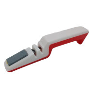Точилка для кухонних ножів ручна механічна пластикова з точильним каменем Ножеточка L 19 cm