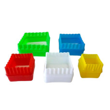 Вирубка квадратна для тіста печива та пряників кондитерська пластикова Форми для вирізування тіста набір 5 шт