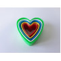 Пластиковая форма для выпечки печенья и пряников Сердце Вырубка каттер для печенья в наборе 5 штук H 3 cm