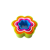 Пластиковая форма для выпечки печенья и пряников Цветочек Вырубка каттер для печенья в наборе 5 штук H 3 cm