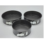 Набір круглих роз'ємних форм металевих для випікання торта "Тефлон" 3 штуки D 17,5/19/21,5 cm H 6 cm
